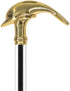 Crystal Elegance Brass Dolphin Cane with Invisible Acrylic Shaft Options