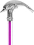 Color Crystal Elegance Chrome Dolphin Cane with Invisible Acrylic Shaft Options