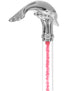 Color Crystal Elegance Chrome Dolphin Cane with Invisible Acrylic Shaft Options