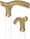 Crystal Elegance Brass Fritz Cane with Invisible Acrylic Shaft Options