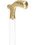 Crystal Elegance Brass Fritz Cane with Invisible Acrylic Shaft Options