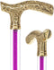 Color Crystal Elegance Brass Fritz Cane with Invisible Acrylic Shaft Options