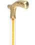 Color Crystal Elegance Brass Fritz Cane with Invisible Acrylic Shaft Options