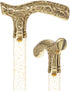 Crystal Elegance Brass Fritz Cane with Invisible Acrylic Shaft Options