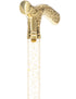 Crystal Elegance Brass Fritz Cane with Invisible Acrylic Shaft Options