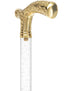Crystal Elegance Brass Fritz Cane with Invisible Acrylic Shaft Options