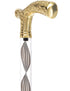 Crystal Elegance Brass Fritz Cane with Invisible Acrylic Shaft Options