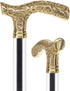 Crystal Elegance Brass Fritz Cane with Invisible Acrylic Shaft Options