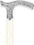 Crystal Elegance Chrome Fritz Cane with Invisible Acrylic Shaft Options
