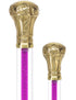 Color Crystal Elegance Brass Knob Cane with Invisible Acrylic Shaft Options