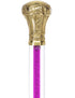 Color Crystal Elegance Brass Knob Cane with Invisible Acrylic Shaft Options