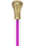 Color Crystal Elegance Brass Knob Cane with Invisible Acrylic Shaft Options