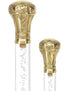 Crystal Elegance Brass Knob Cane with Invisible Acrylic Shaft Options