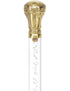 Crystal Elegance Brass Knob Cane with Invisible Acrylic Shaft Options