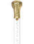Crystal Elegance Brass Knob Cane with Invisible Acrylic Shaft Options