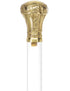 Crystal Elegance Brass Knob Cane with Invisible Acrylic Shaft Options