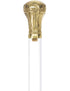 Crystal Elegance Brass Knob Cane with Invisible Acrylic Shaft Options