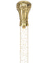 Crystal Elegance Brass Knob Cane with Invisible Acrylic Shaft Options