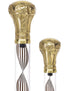 Crystal Elegance Brass Knob Cane with Invisible Acrylic Shaft Options