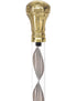 Crystal Elegance Brass Knob Cane with Invisible Acrylic Shaft Options