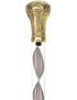 Crystal Elegance Brass Knob Cane with Invisible Acrylic Shaft Options
