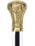 Crystal Elegance Brass Knob Cane with Invisible Acrylic Shaft Options