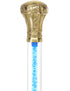 Color Crystal Elegance Brass Knob Cane with Invisible Acrylic Shaft Options