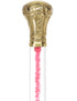 Color Crystal Elegance Brass Knob Cane with Invisible Acrylic Shaft Options