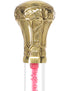 Color Crystal Elegance Brass Knob Cane with Invisible Acrylic Shaft Options
