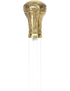 Crystal Elegance Brass Knob Cane with Invisible Acrylic Shaft Options