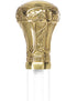 Crystal Elegance Brass Knob Cane with Invisible Acrylic Shaft Options