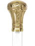Crystal Elegance Brass Knob Cane with Invisible Acrylic Shaft Options