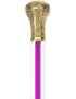 Color Crystal Elegance Brass Knob Cane with Invisible Acrylic Shaft Options