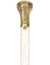 Crystal Elegance Brass Knob Cane with Invisible Acrylic Shaft Options