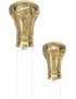 Crystal Elegance Brass Knob Cane with Invisible Acrylic Shaft Options