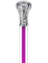 Color Crystal Elegance Chrome Knob Cane with Invisible Acrylic Shaft Options