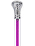 Color Crystal Elegance Chrome Knob Cane with Invisible Acrylic Shaft Options