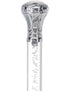Crystal Elegance Chrome Knob Cane with Invisible Acrylic Shaft Options