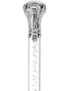 Crystal Elegance Chrome Knob Cane with Invisible Acrylic Shaft Options