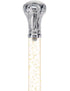 Crystal Elegance Chrome Knob Cane with Invisible Acrylic Shaft Options