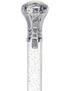 Crystal Elegance Chrome Knob Cane with Invisible Acrylic Shaft Options