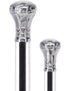 Crystal Elegance Chrome Knob Cane with Invisible Acrylic Shaft Options