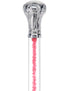 Color Crystal Elegance Chrome Knob Cane with Invisible Acrylic Shaft Options