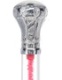 Color Crystal Elegance Chrome Knob Cane with Invisible Acrylic Shaft Options