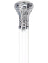 Crystal Elegance Chrome Knob Cane with Invisible Acrylic Shaft Options
