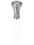 Crystal Elegance Chrome Knob Cane with Invisible Acrylic Shaft Options