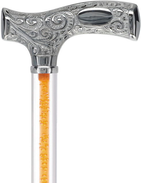 Make It Yours: Color Invisible Clear Shaft w/ Premium Chrome Brass Cane