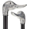 Italian Luxury Silver 925 Duck Walking Stick: Elegant Design