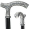 Scratch and Dent Downton Abbey Inspired - Silver 925r Petite Embossed Fritz Handle Walking Cane V2160