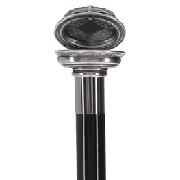 Italian Luxury: Pillbox Knob Stick, Swarovski Crystals, 925r Silver